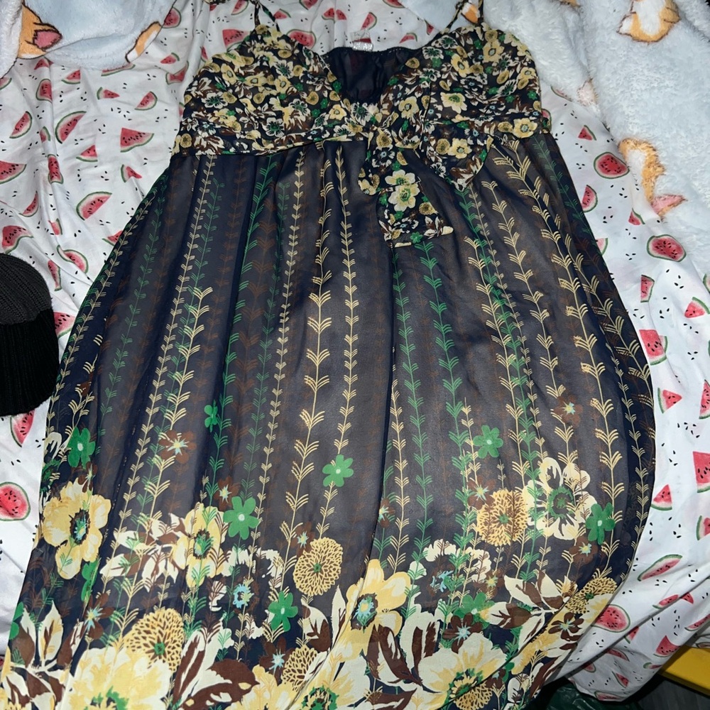 Floral Strapless Dress